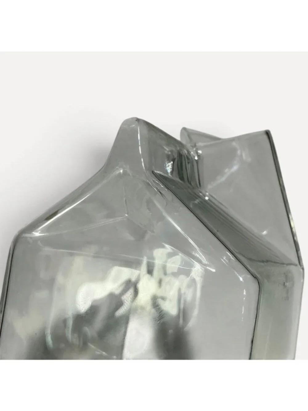Vintage Milk Carton Shaped Glass Creamer